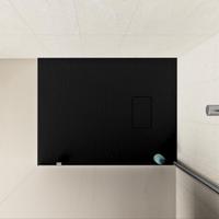 Piatto doccia 90x70 cm ultraslim riducibile nero e