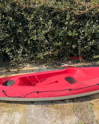Kayak sit-on-top con carrello + pagaia