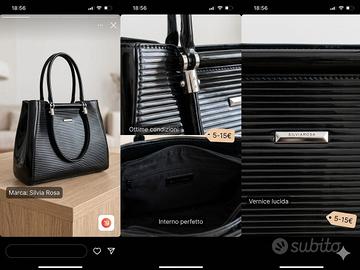 Borsa a mano nera – Silvia rosa