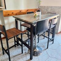 tavolo stile industrial + 6 sedie