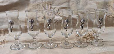 6 bicchieri flute/liquore