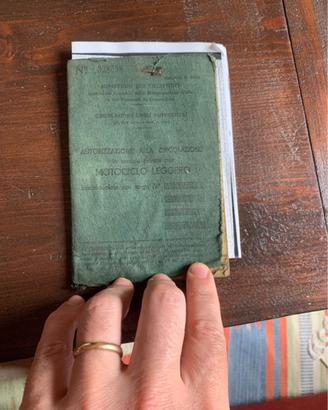Libretto targa vespa fato basso struzzo