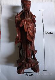scultura cinese legno 