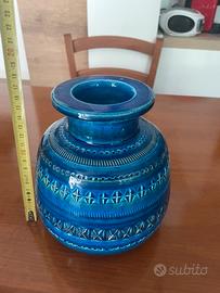 Vaso Bitossi 'Rimini Blu' design Aldo Londi  H18cm