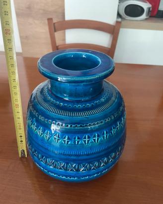 Vaso Bitossi 'Rimini Blu' design Aldo Londi  H18cm