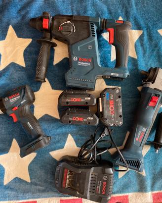 Kit atrezzi bosch a batteria 3 pezzi