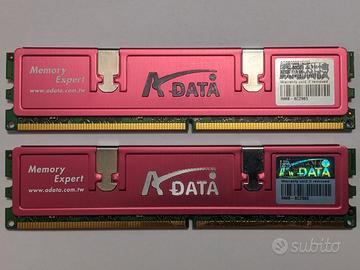 ADATA AD2800001GOU DDR2 2 Moduli 1 GB 800 MHz RAM