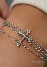 Bracciale Giorà By Raspini, croce in cristalli.
