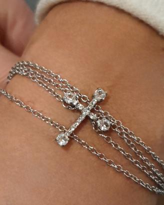 Bracciale Giorà By Raspini, croce in cristalli.