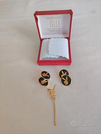 Gemelli per camicia con spilla per cravatta