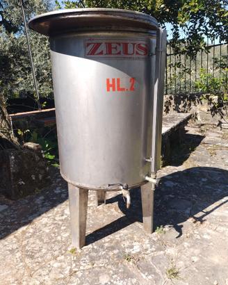 Serbatoio Inox vino 200 L galleggiante a olio