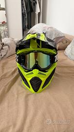 Casco motocross LS2 con occhialini 100% taglia S