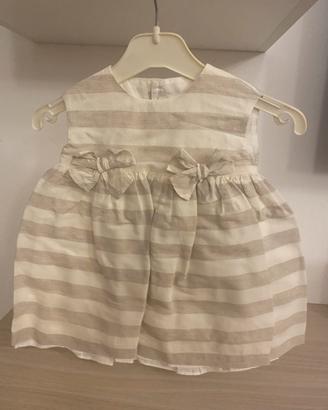 Vestito Neonato Il Gufo - Lino/Cotone a Righe