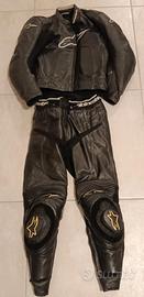 TUTA MOTO IN PELLE SEPARABILE ALPINESTAR 