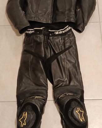 TUTA MOTO IN PELLE SEPARABILE ALPINESTAR 
