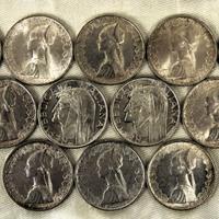 12 monete Repubblica Italiana 500 Lire argento