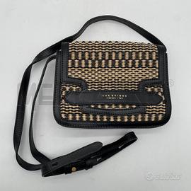 BORSA DONNA THE BRIDGE ECRU/NERO EFF VIMINI BORDI