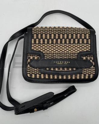 BORSA DONNA THE BRIDGE ECRU/NERO EFF VIMINI BORDI