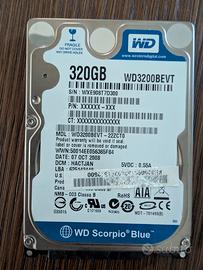 Hard Disk Western Digital Scorpio Blue 320GB 2,5” 