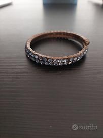 Braccialetto a spirale con brillantini
