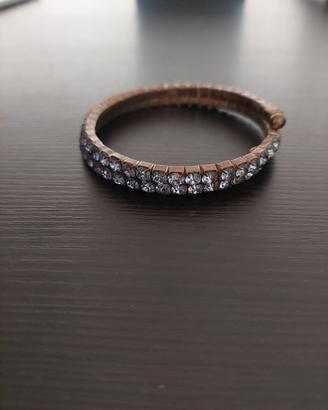 Braccialetto a spirale con brillantini