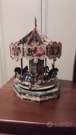 GIOSTRA DI CAVALLI CARILLON IN LEGNO ARTIGIANALE