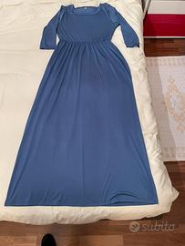 Abito donna lungo blu taglia M