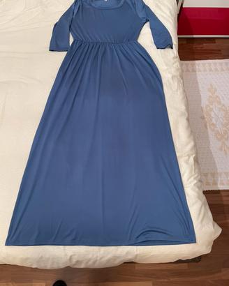 Abito donna lungo blu taglia M