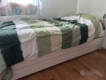 Letto singolo ikea Slakt estraibile con materassi