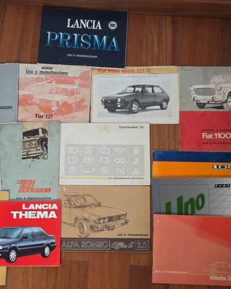 libretti uso e manutenzione ALFA ROME FIAT LANCIA 