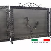 PARASCINTILLE IN FERRO PER CAMINO CAMINETTO 3 ANTE