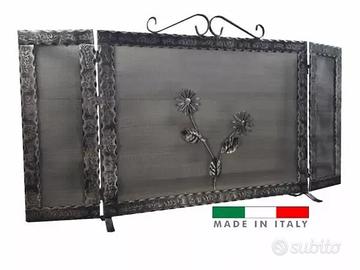 PARASCINTILLE IN FERRO PER CAMINO CAMINETTO 3 ANTE