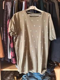 T-shirt Old Seams verde - Veste M