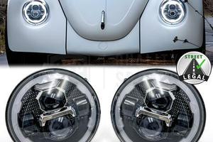 FARI LED Per VW MAGGIOLINO Angel Eyes OMOLOGATI