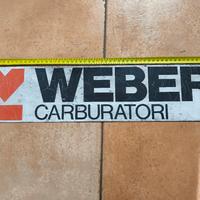 insegna metallo weber carburatori 