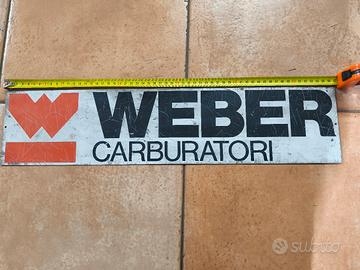 insegna metallo weber carburatori 