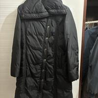 Piumino lungo nero Mango donna