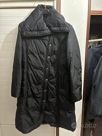 Piumino lungo nero Mango donna