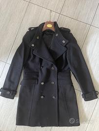 NUOVO CAPPOTTO DI MANGO NERO NUOVO, TAGLIA M