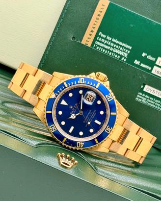 Rolex Submariner Oro 18k 16618 RRR Full Set