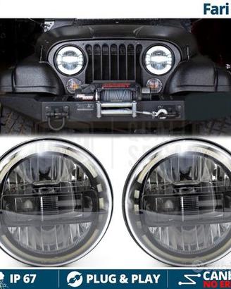FARI a LED DRL Omologati Per JEEP WILLYS CJ 6500K