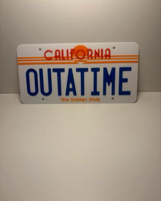 Targa Back to the Future stampata in 3D a Colori