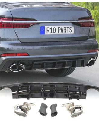 DIFFUSORE AUDI A6 C7 SEDAN AVANT 18-22 LOOK RS6 NE
