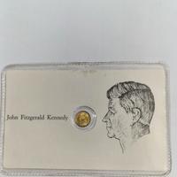 Tessera John Fitzgerald Kennedy monetina oro 