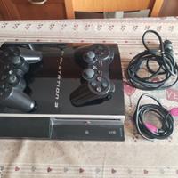 PlayStation 3 con joystick e cavi hdmi
