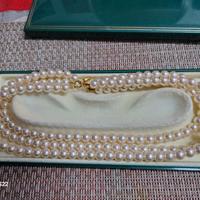 collier giro collo tre fili perle