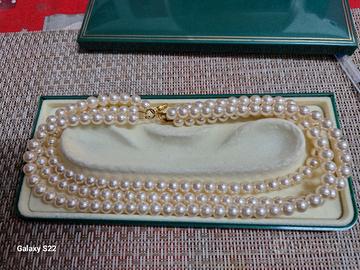 collier giro collo tre fili perle