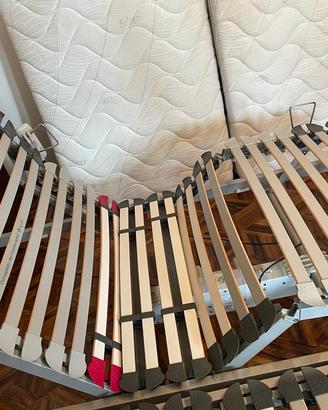 Coppia di reti letto motorizzate + mat. Memory