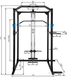 TecTake Macchina multistazione rack gabbia