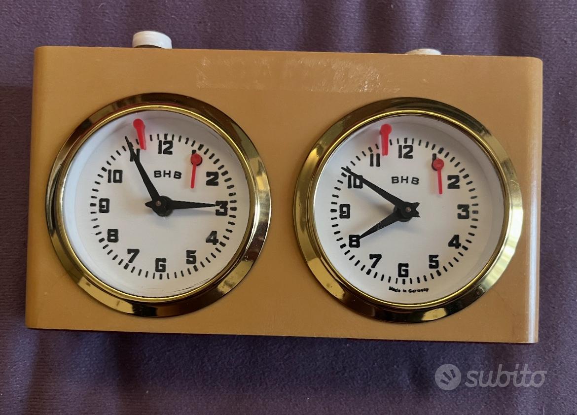 Orologio Scacchi Meccanico Con Timer - Legno E Plastica | Senza Batteria Per Tornei - Foto 10